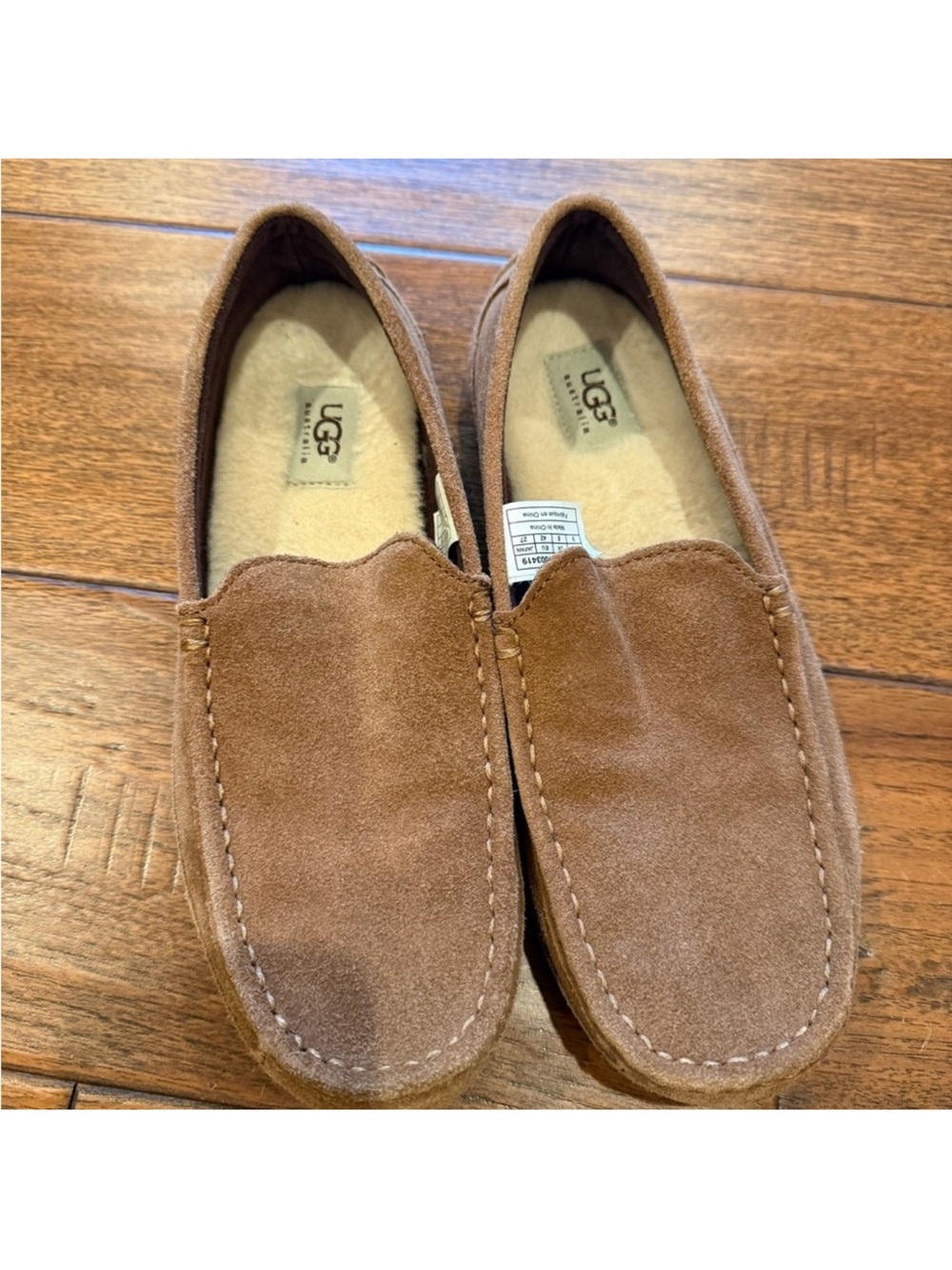 UGG Men’s Brown Suede Slip-On Moccasins